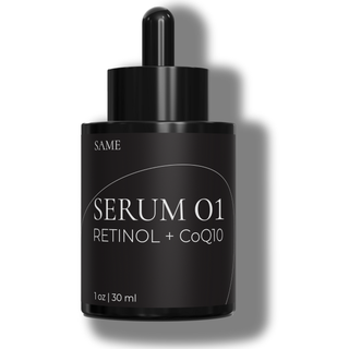 Serum 01 Retinol + CoQ10 by Same Skincare – glass dropper bottle